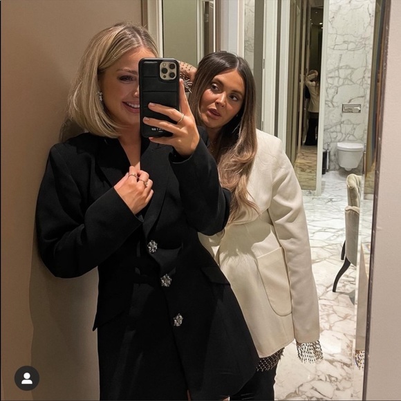 ZARA BLOGGERS FAV NWT LONG BLAZER WITH JEWEL BUTTONS - Picture 8 of 16